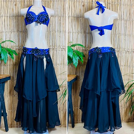 [Liquidação] Dança do Ventre Traje  Bordado Completo - G-44 - Pronta Entrega - TPCL-548