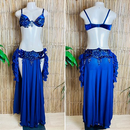 [Liquidação] Dança do Ventre Traje  Bordado Completo - M-42 -  Pronta Entrega - TPCL-599