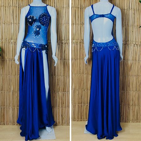Dança do Ventre Traje Bordado Completo com Body - M 42 - Pronta Entrega - TC-BODY68