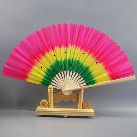 Leque De Mão em Tecido Haste De Madeira Unidade LDP-31