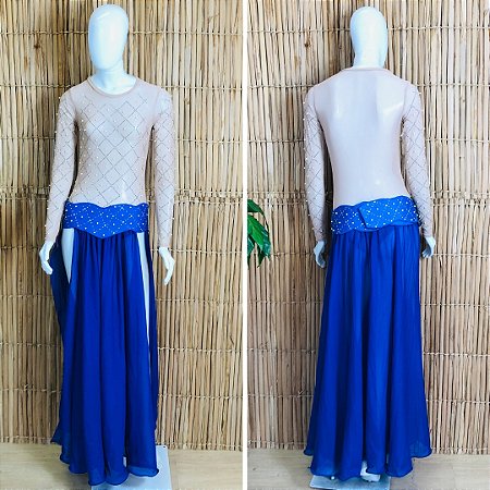 Dança do Ventre Traje Bordado Completo com Body - Pronta Entrega - TC-BODY72