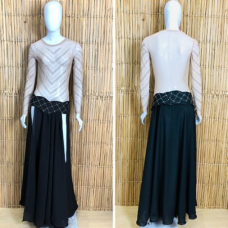 Dança do Ventre Traje Bordado Completo com Body - Pronta Entrega - TC-BODY74