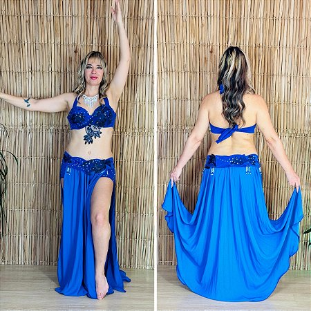 Dança do Ventre Traje Bordado Completo- TPCL-832