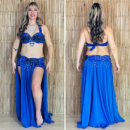 Dança do Ventre Traje Bordado Completo - TPCL-838