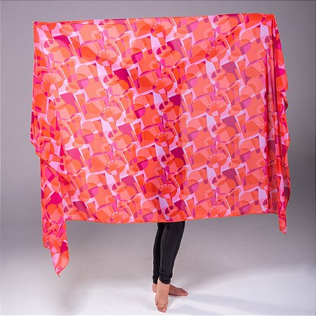 Véu de Chiffon Estampado Dança do Ventre - VEU-CHI-17