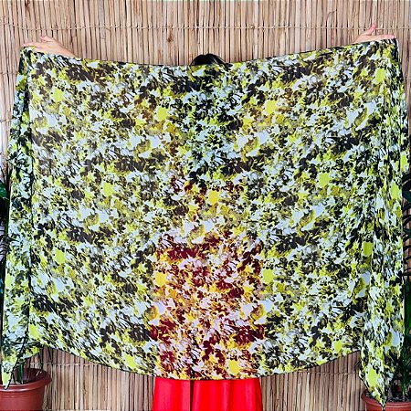 Véu de Chiffon Estampado Dança do Ventre - VEU-CHI-20