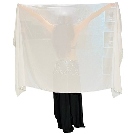 VÉU DE CHIFFON/TOQUE DE SEDA CORES LISAS DANÇA DO VENTRE COM DEFEITO- VEU-CHIFFON-DEF