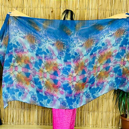 Véu de Chiffon Estampado Dança do Ventre - VEU-CHI-24