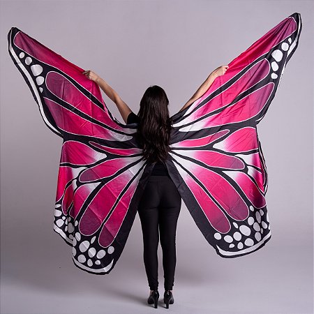 Véu Wings Asas De Borboletas Dança Do Ventre Com Varetas Aberto - VEU-WINGS6