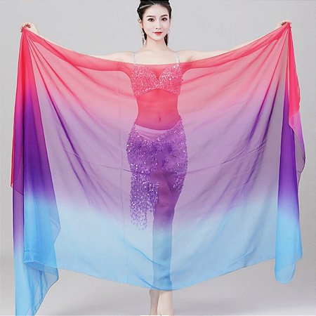 Véu de Chiffon Degradê Ultra Leve Dança do Ventre - VEU-CHI-34