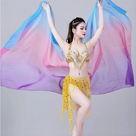 Véu de Chiffon Degradê Ultra Leve Dança do Ventre - VEU-CHI-36