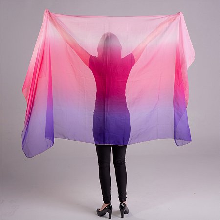 Véu de Chiffon Degradê Ultra Leve Dança do Ventre - VEU-CHI-37