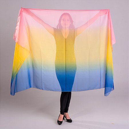 Véu de Chiffon Degradê Ultra Leve Dança do Ventre - VEU-CHI-38