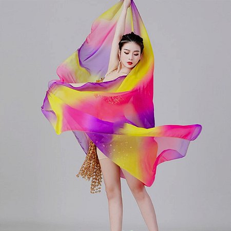Véu de Chiffon Degradê Ultra Leve Dança do Ventre - VEU-CHI-39