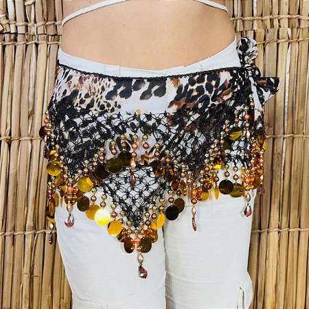 Lenço de Quadril Luxo Dança do Ventre/Cigana LQL115