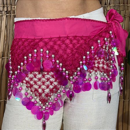 Liquidação Lenço de Quadril Luxo Dança do Ventre/Cigana LQL122