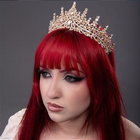 Tiara Coroa Luxo com Cristas Dança do Ventre | Cigana- TC07