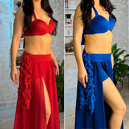 Dança do Ventre Top e Cinto p/ Bordar - Pronta Entrega- TCLPE-9