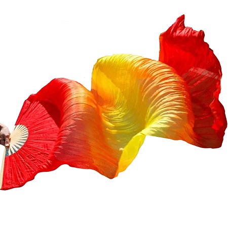 Véu Fan em Poliéster Unidade Leque Degrade Cores Dança do Ventre - VFAN-P18