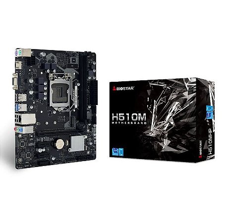 Placa Mãe Biostar H510MHP 2.0, Intel LGA 1200, DDR4, mATX, H510