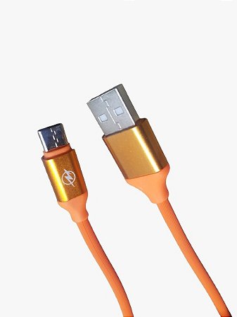 Cabo Carregador USB Colorido para Tipo C Turbo Emborrachado 1,20m