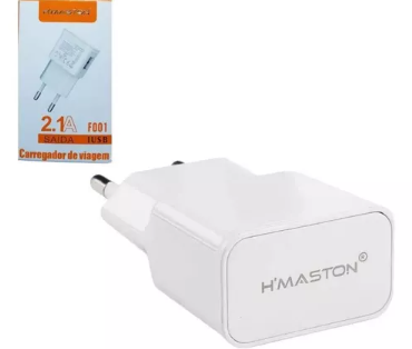 Cabeça de Carregador de Tomada USB H'Maston 2.10A Branco - F001