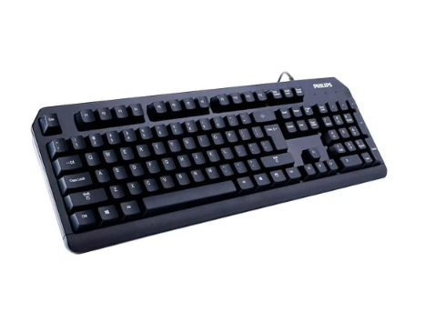 Teclado Philips Momentum USB, Padrão U.S, Resistente a Àgua - SPK6212B