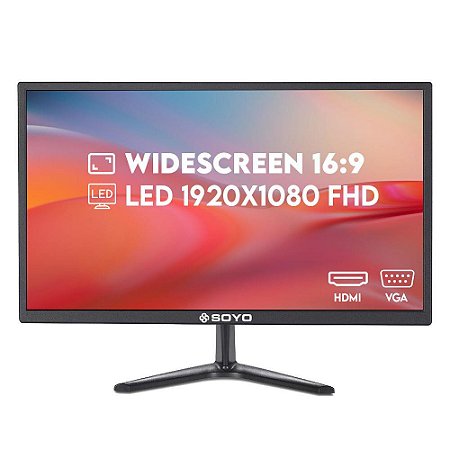 Monitor Soyo 21.5" LED Full HD Wide 75hz 5ms VGA/HDMI com VESA, SM215