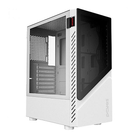 Gabinete Gamer PCYES Set White Ghost, Lateral em Vidro - GSWGPBR