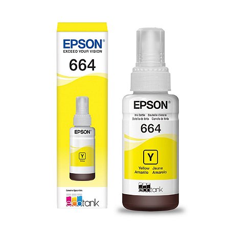 Tinta Epson T664/673 Yellow, Amarelo 70ml
