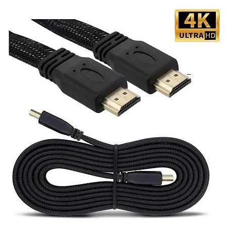 Cabo HDMI para HDMI 4K Ultra HD, Alta Velocidade, Revestido, 3 Metros