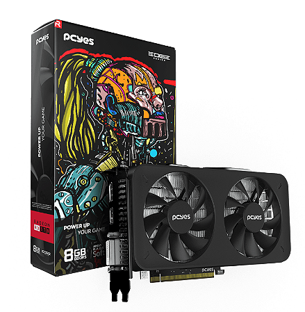 Placa de Video AMD RX 570 8GB GDDR5 256 Bits, Projeto Edge - PVEX5708GB2F