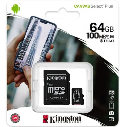 Cartão de Memória 64gb Micro SD Card Kingston Classe 10 - SDCS2/64GB