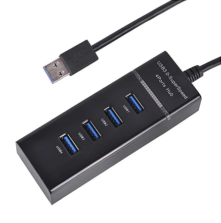 HUB USB 3.0 4 Portas, Orvesion, 30cm, 5Gbps