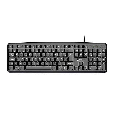 Teclado Office R8, USB, Padrão ABNT2, Preto, Anti-Respingo, R8-1811