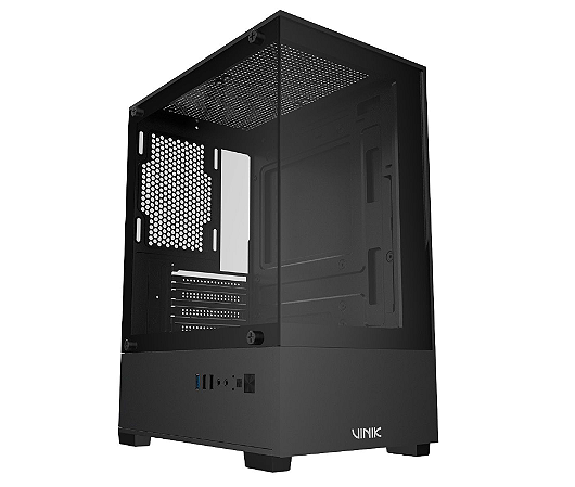 Gabinete Gamer Vinik G-Shield Preto, Vidro Temperado - GGGSVBK V2