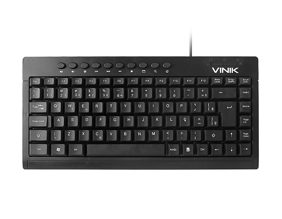 Mini Teclado Office Dynamic 10 Teclas Multimidia, ABNT2, USB, 1.80M, Vinik, DT111
