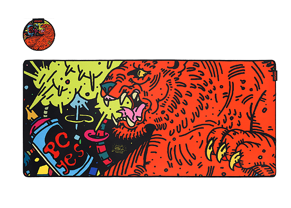 Mouse Pad Gamer PCYES Tiger Extended 900x420mm - PMT90X42