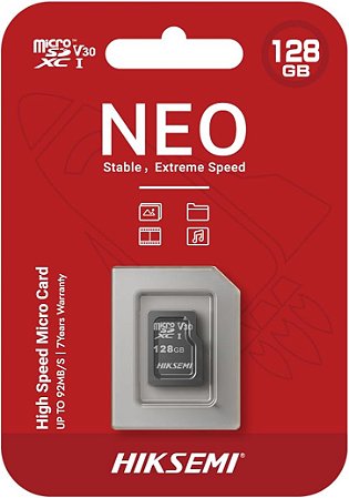 Cartão de Memória 128GB Micro SD NEO Classe 10, HS-TF-C1 128G