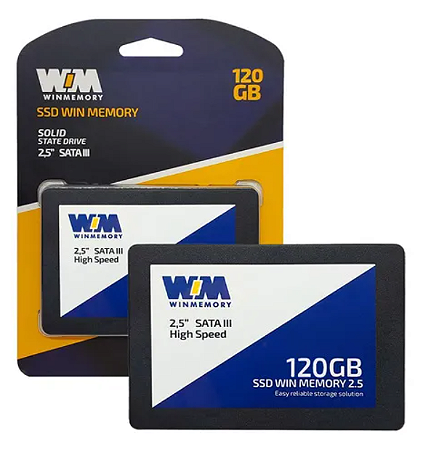 SSD 120GB Win Memory, SATA III 6GB/s, 2.5" Pol, Leitura 560mb/s