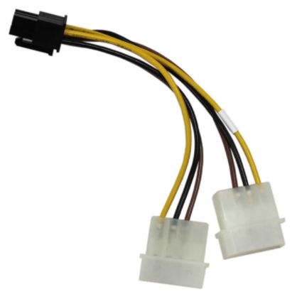 Cabo Adaptador 2x Molex para Pci Express 8 Pinos para Placa De Vídeo