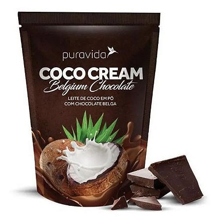 Coco Cream Belgium Chocolate em Pó 250 g - PURAVIDA
