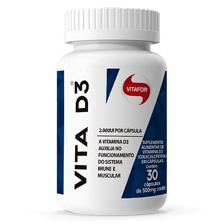Vitamina D - Vita D3 2000UI 30 caps - VITAFOR
