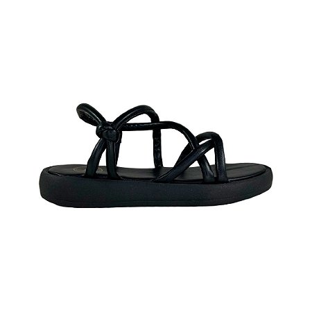 (8285-14369) Flatform Bico Redondo Preto