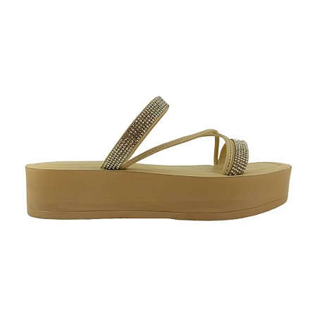 (3029-0266) Flatform Tiras Strass Mousse