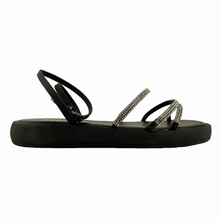 (3824-G) Flatform Tiras  Preto