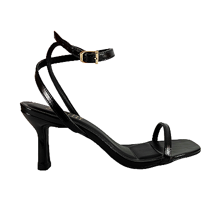 (5176-10896P) Sandália Salto Fino Preto