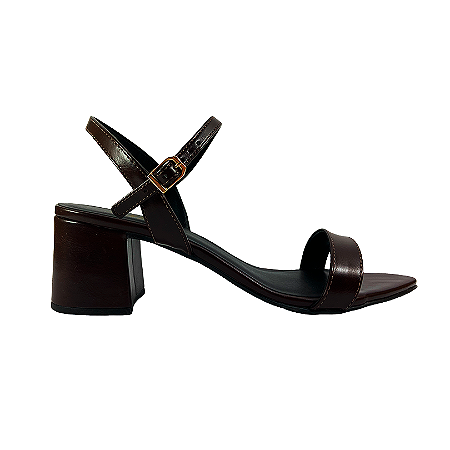 (5353-11749) Sandália Salto Bloco Madri Rocha