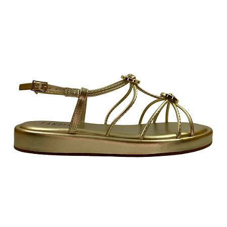 (8432-90285) Flatform Tiras E Detalhes Ouro Light