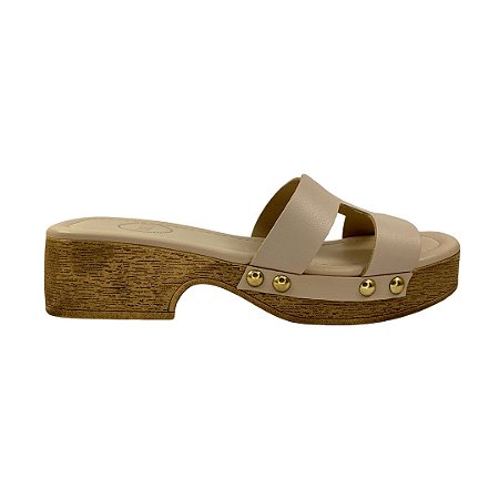 (8413-16281) Tamanco Tiras H  Areia